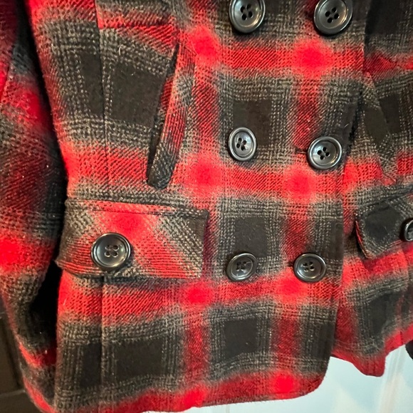 Maralyn and Me Women's Red and Black Plaid Jacket - Picture 2 of 9